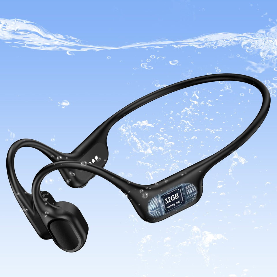 RR SPORTS front view showing headphones and packaging, highlighting durability