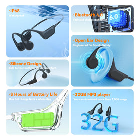 RR SPORTS on runner near lake illustrating open-ear safety and comfort