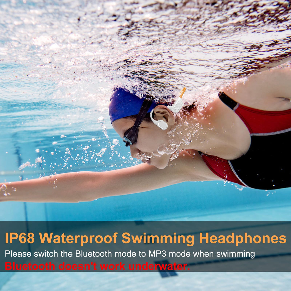 RR SPORTS close-up of bone conduction pad highlighting comfortable silicone contact