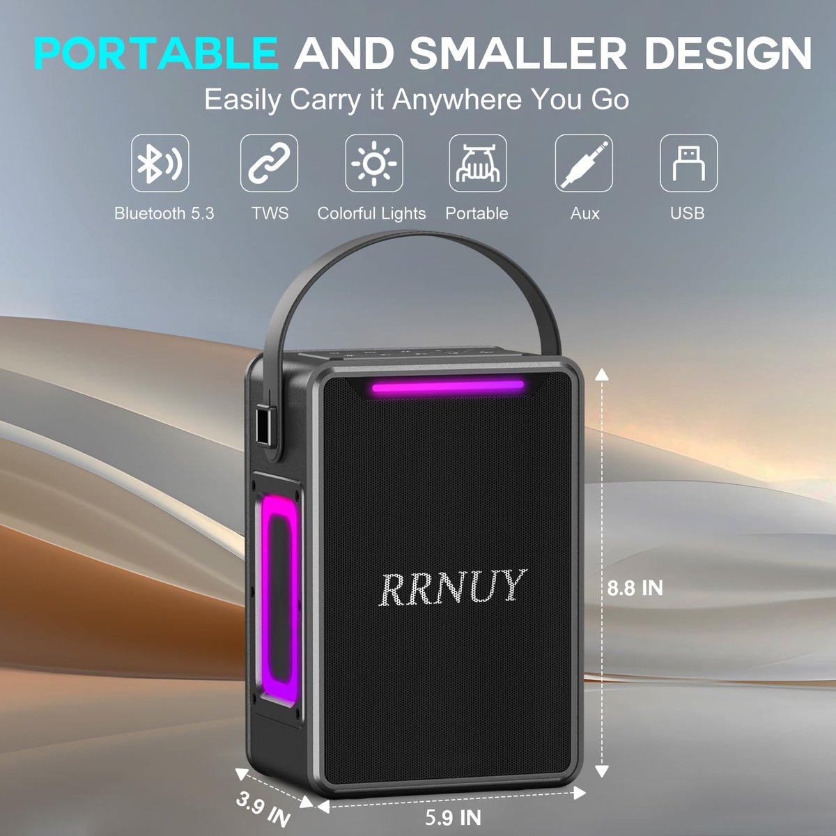 RRNUY B66 DSP sound processing enhances clarity and bass