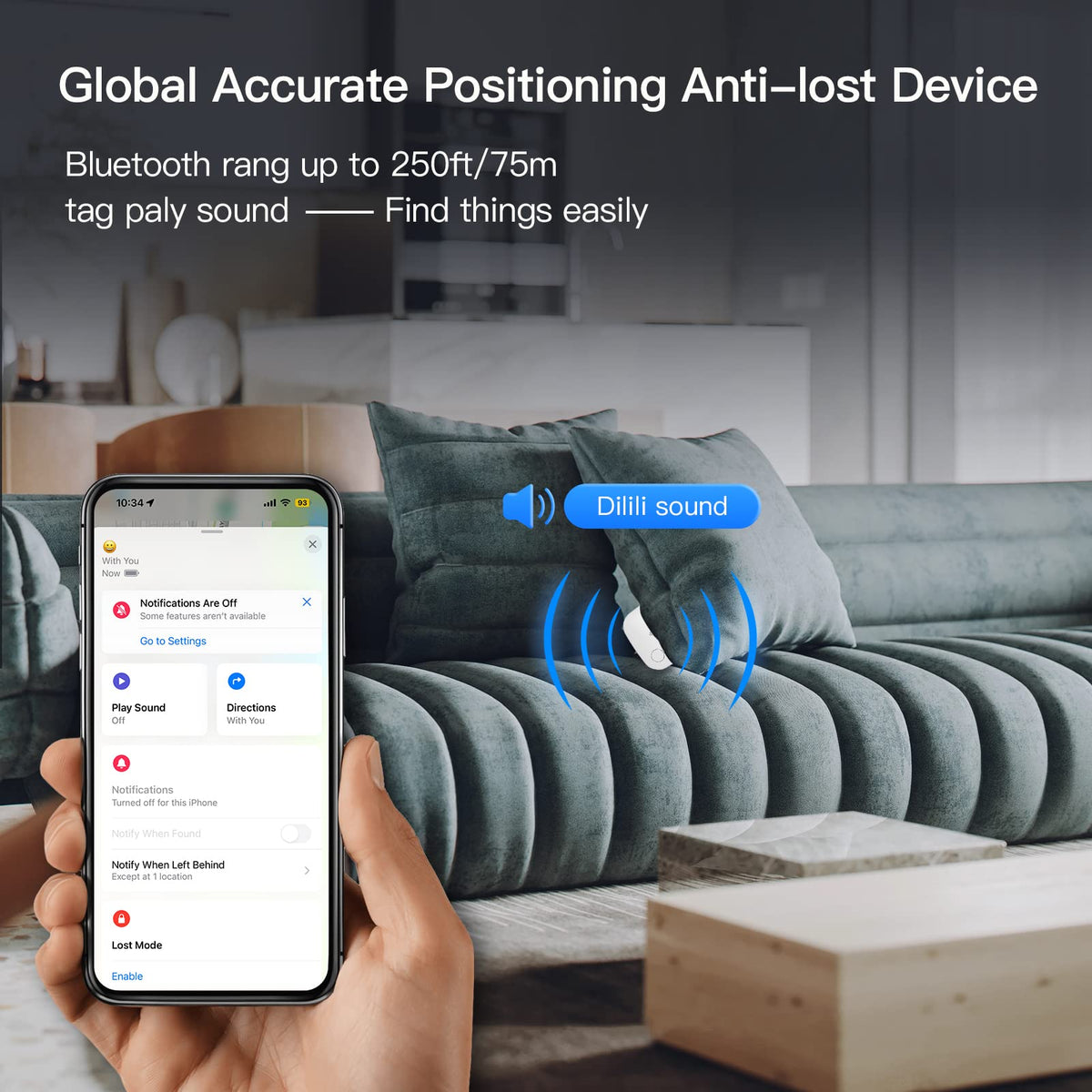 RSH Air Tracker Tag 4 Pack placed in a wallet for slim, discreet tracking