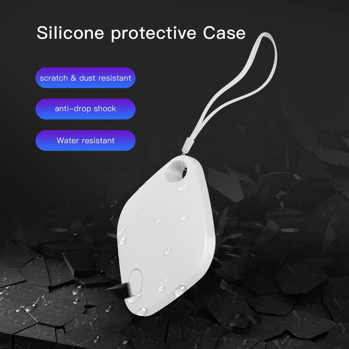 RSH Air Tracker Tag 4 Pack packing with four batteries and silicone cases