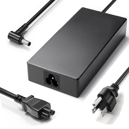 RSTACHOLY 120W charger for ASUS ZenBook Flip 15, side angle shows slim profile.