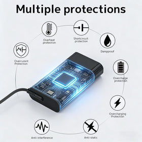 RTESRU 65W USB-C adapter supports 100-240V input for global use.