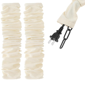 RTNLIT cord cover 4ft beige fabric protects and hides hanging wires.