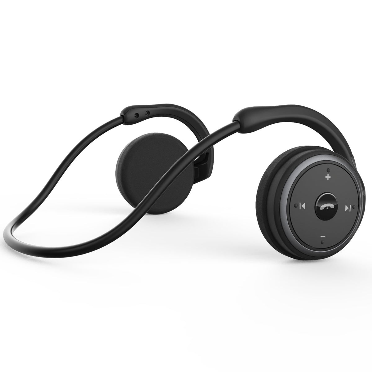 RTUSIA front view showing sleek black headphones and comfortable fit