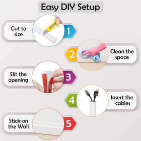 RUBBER BOND 6ft cord cover cuts to size for versatile setups.