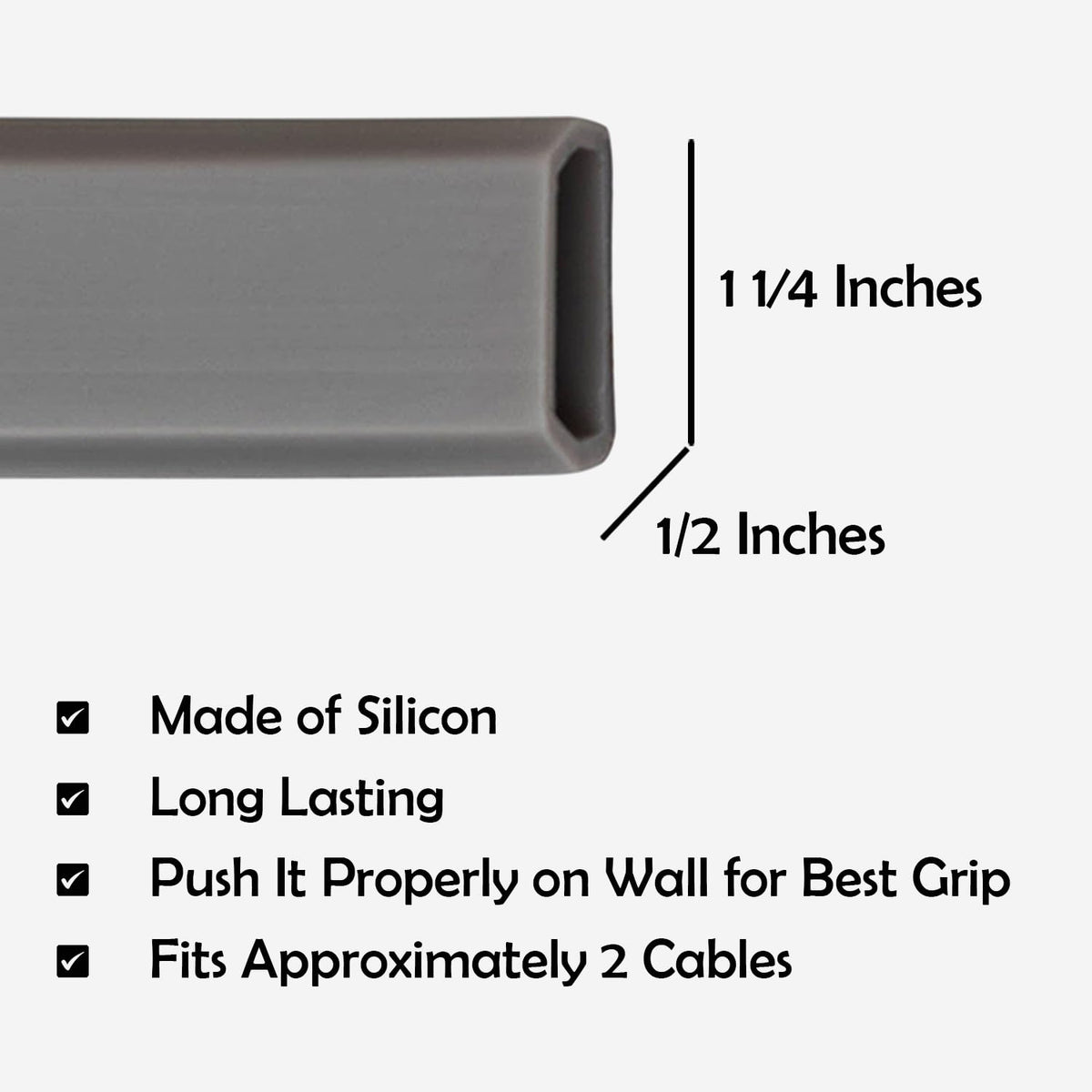 Rubber Bond cable cover suitable for tile and hardwood surfaces.