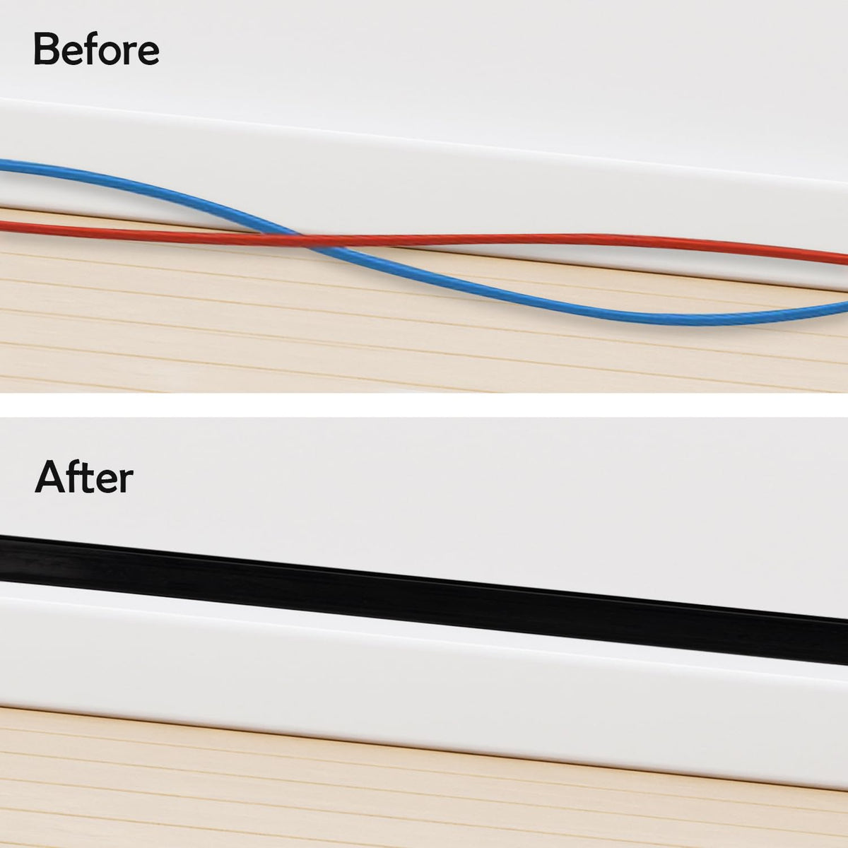 RUBBER BOND 6ft Length provides a long, clean run for multiple cables.