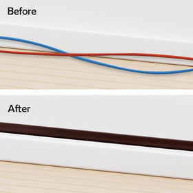 RUBBER BOND trimmed end view showing clean cut and cable channel, enables custom lengths