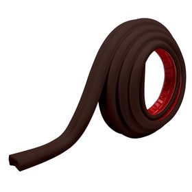 Closeup of RUBBER BOND flexible wall cable cover bending around a corner