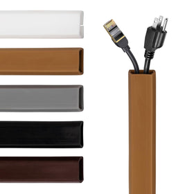 RUBBER BOND TV Cord Hider 6ft brown wall cover conceals TV wires neatly