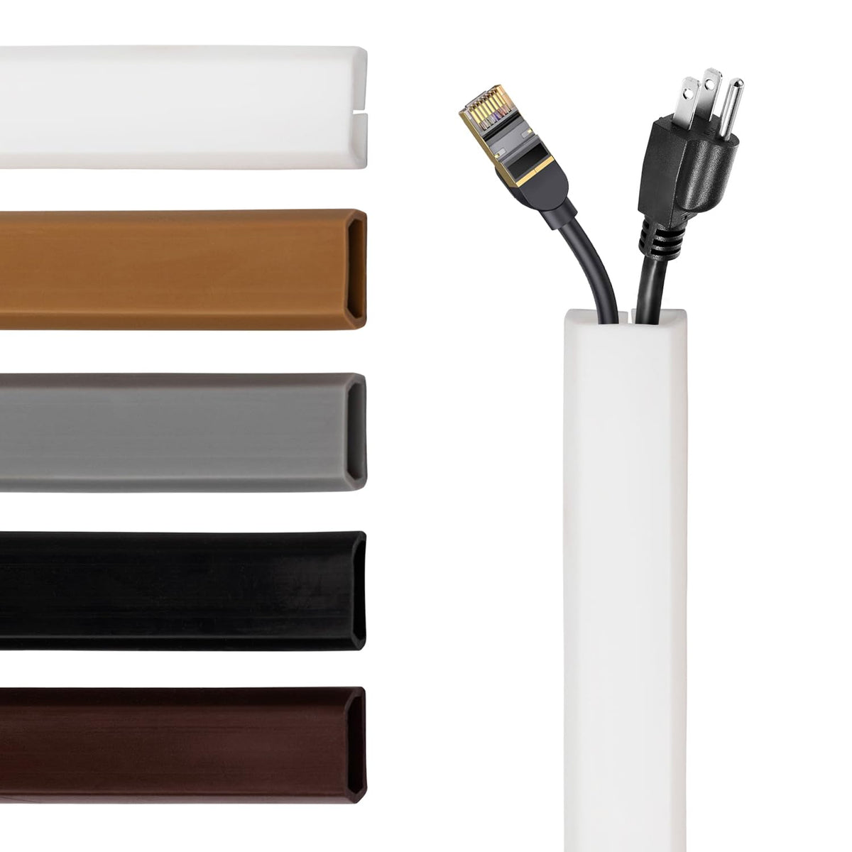 RUBBER BOND TV cord hider wall cover keeps television cables neat and discreet.