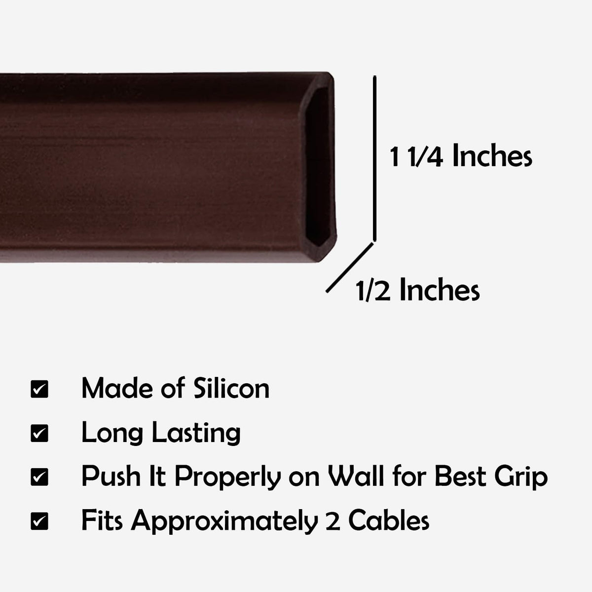 RUBBER BOND wall cable concealment shown in a living room setup