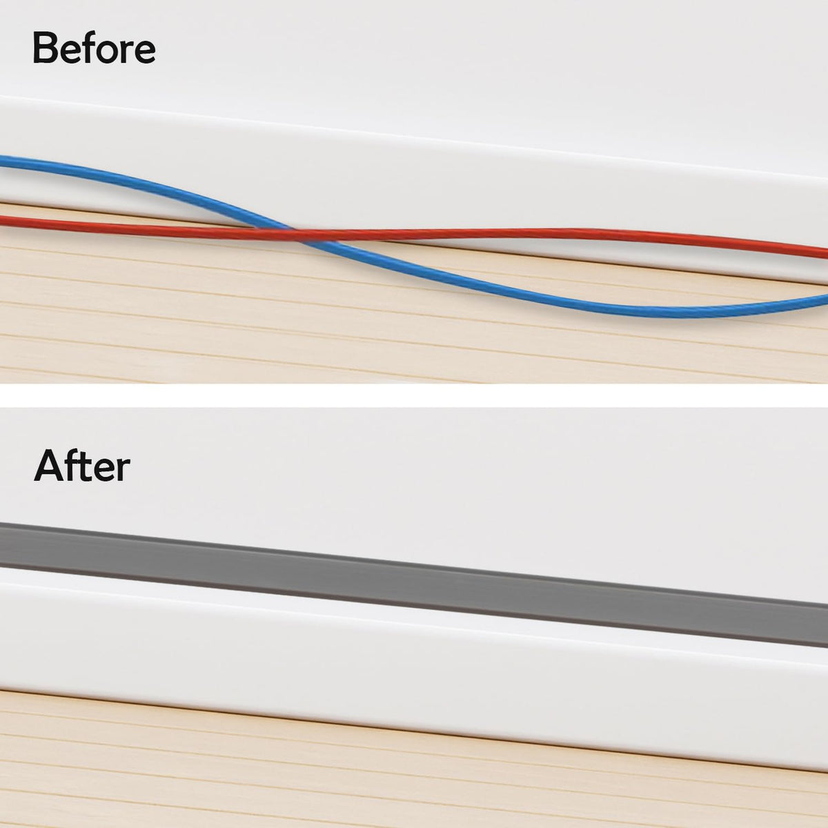 Rubber Bond wall cord protector in 6ft length for a clean living space.