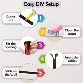 RUBBER BOND versatile cord hider suitable for multiple wall surfaces