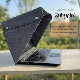 Rubypin folded flat in briefcase illustrating portability and travel convenience