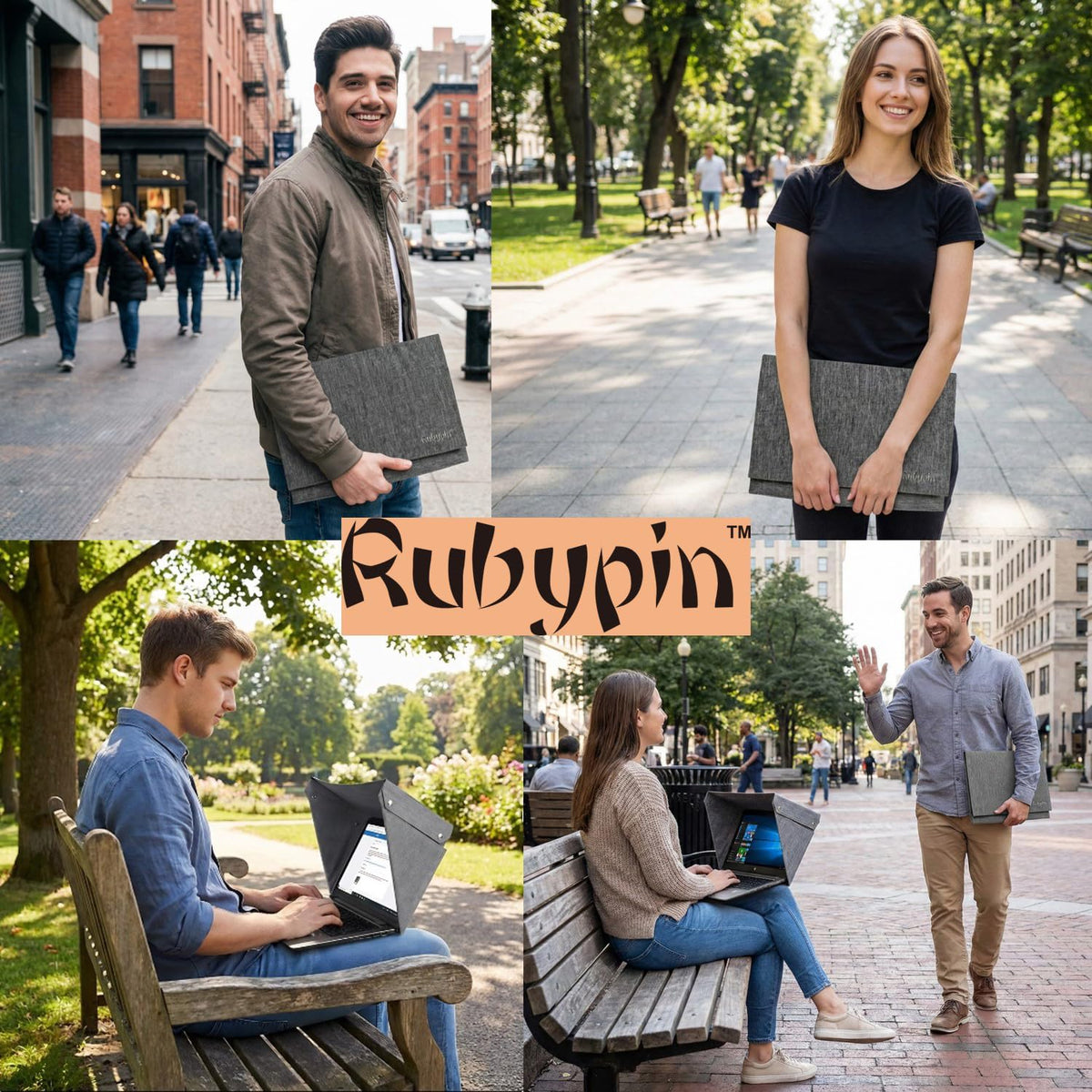 Rubypin label showing recycled materials and durable eco-friendly construction