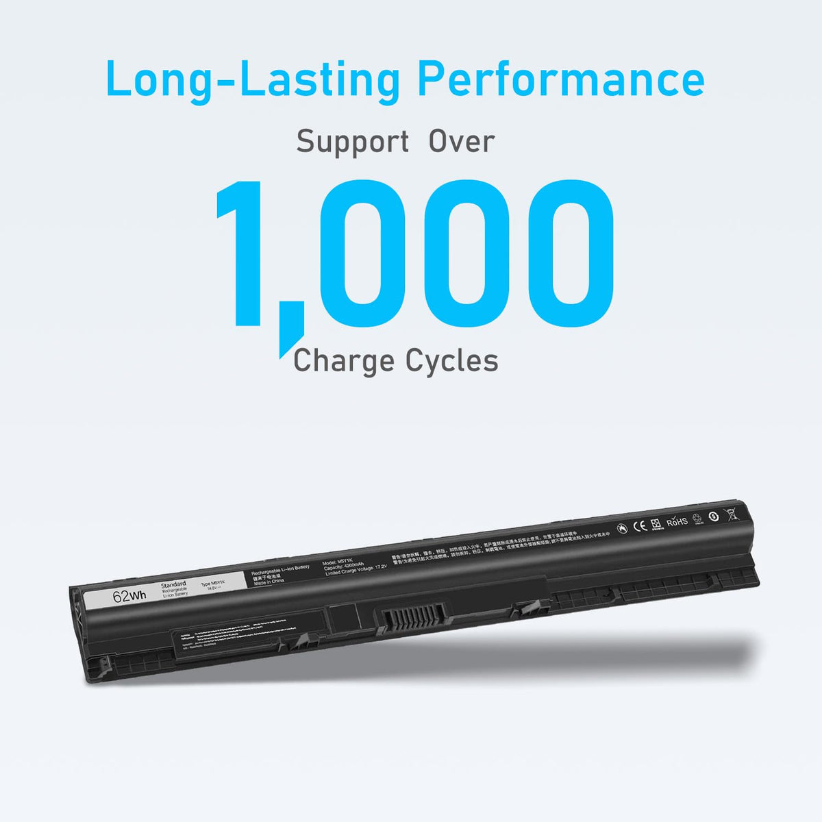 RUEMIU replacement battery for Dell Inspiron 5555 for mobility