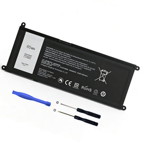 RUEMIU front view of 65Wh 33YDH battery showing clean design and fit benefit