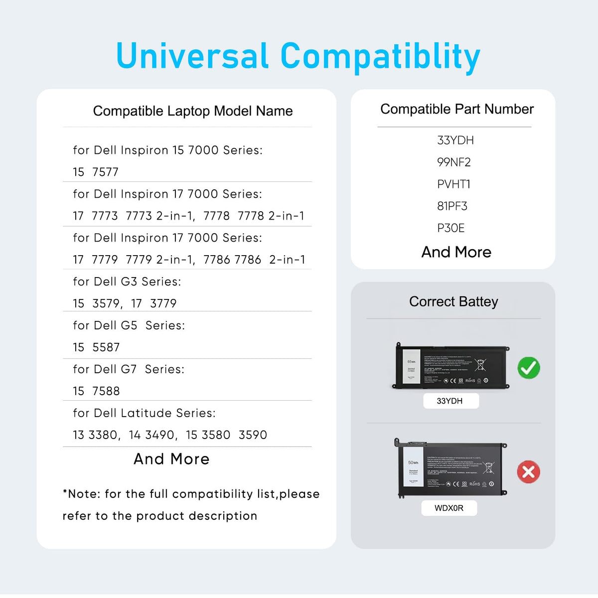 RUEMIU battery installed in Dell Inspiron 17 demonstrating restored runtime