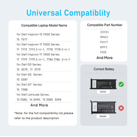RUEMIU battery installed in Dell Inspiron 17 demonstrating restored runtime