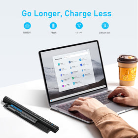 Compact 6-cell design fits Dell notebooks