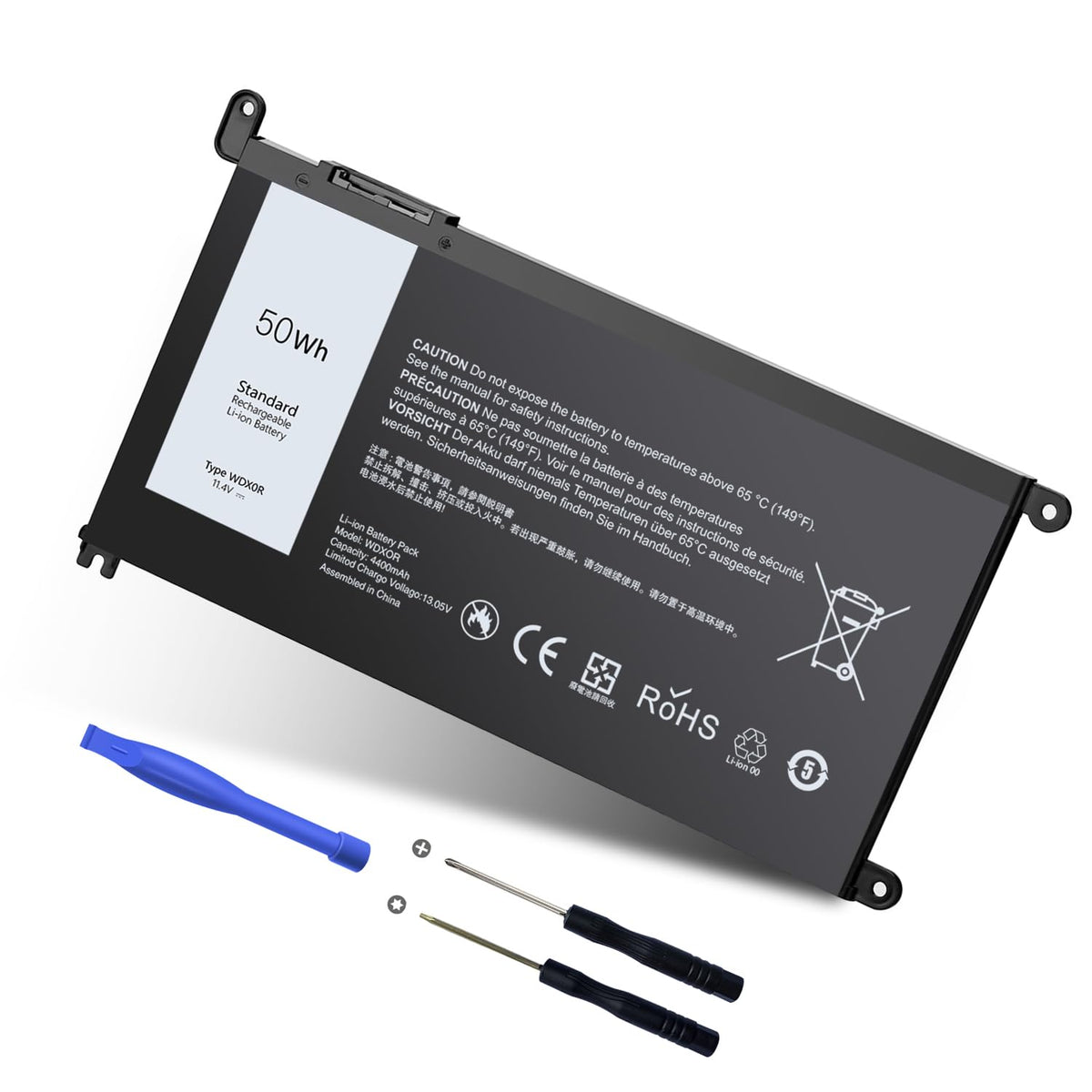 RUEMIU upgraded 50Wh WDX0R battery powers Dell Inspiron 5570 for longer unplugged work sessions
