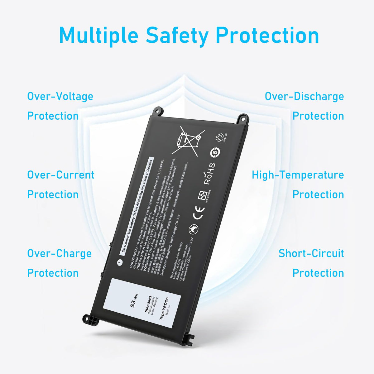 RUEMIU YRDD6 battery in laptop after upgrade—longer life between charges.