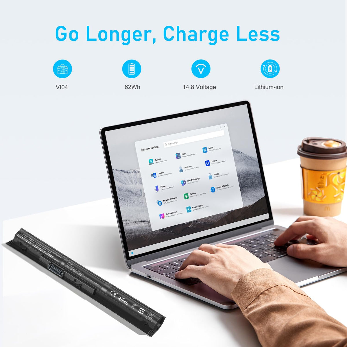 RUEMIU VI04 battery pack includes manual and support for easy setup.