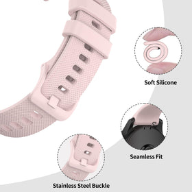 RuenTech Garmin 18mm pink silicone band, comfortable all day.