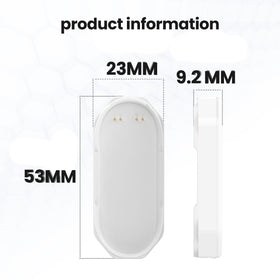 RuenTech charger beside USB thumb drive for scale, compact portability benefit