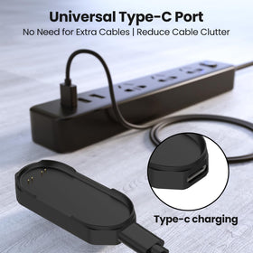 RuenTech charging base connected to laptop on desk, fast setup benefit