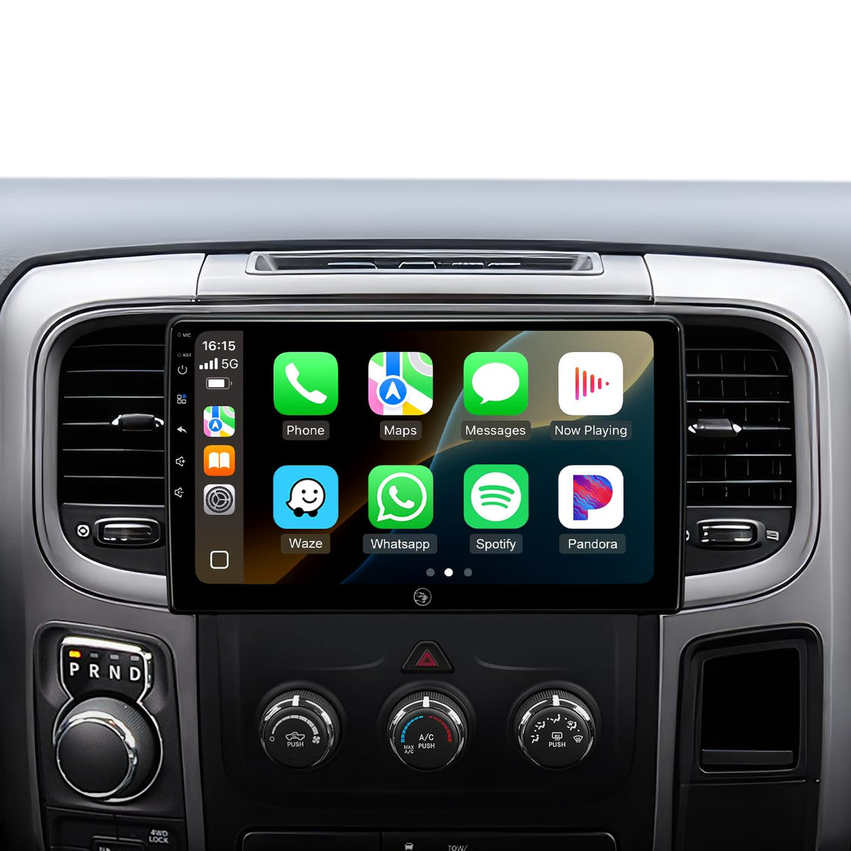 RUICAR 10.2-inch display with Dodge Ram dashboard interface for easier media control