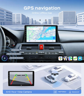 RUICAR 1280x720 QLED screen boosts visibility for maps and media.