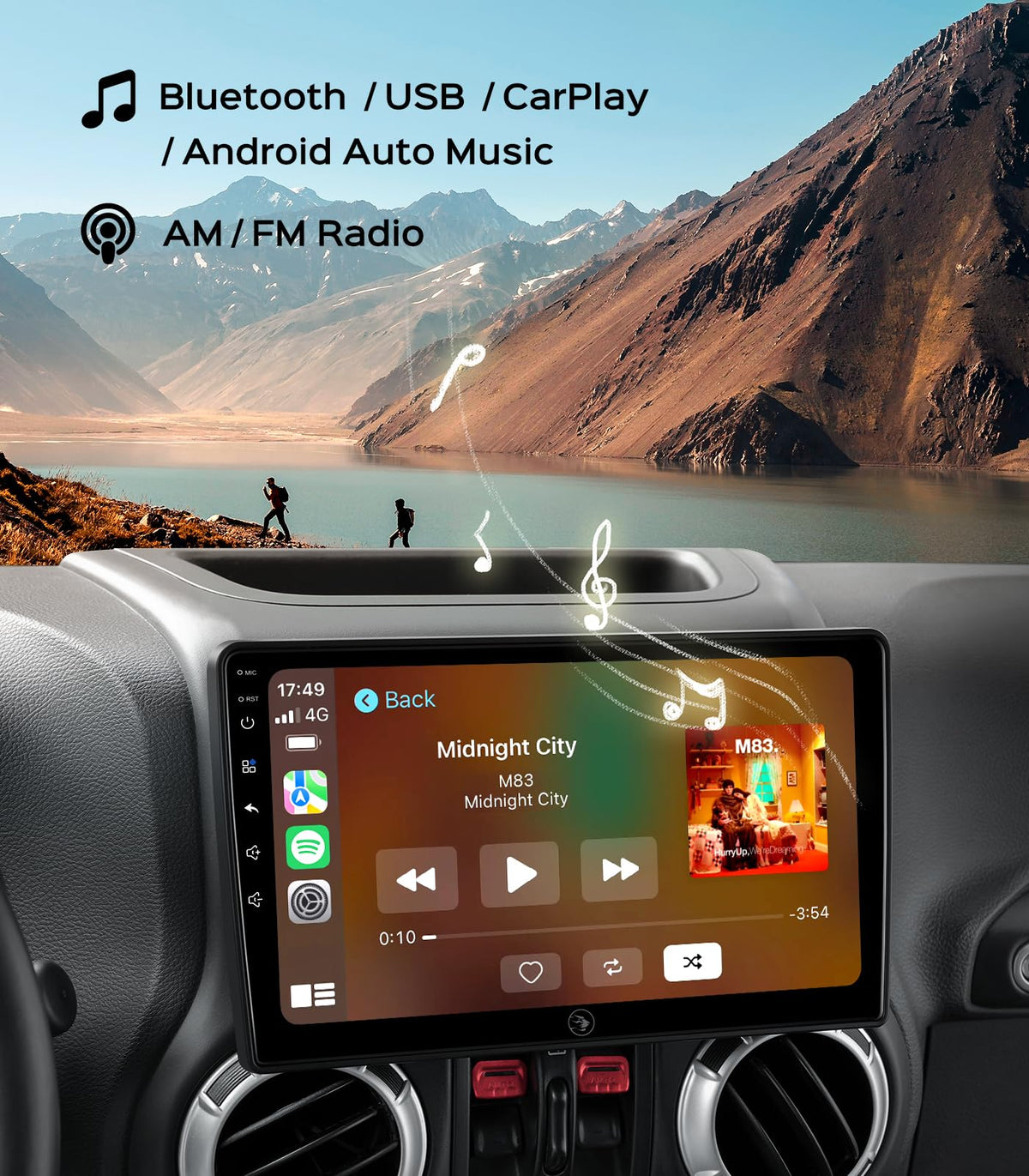 RUICAR Bluetooth 5.0 for quick pairing and clear calls