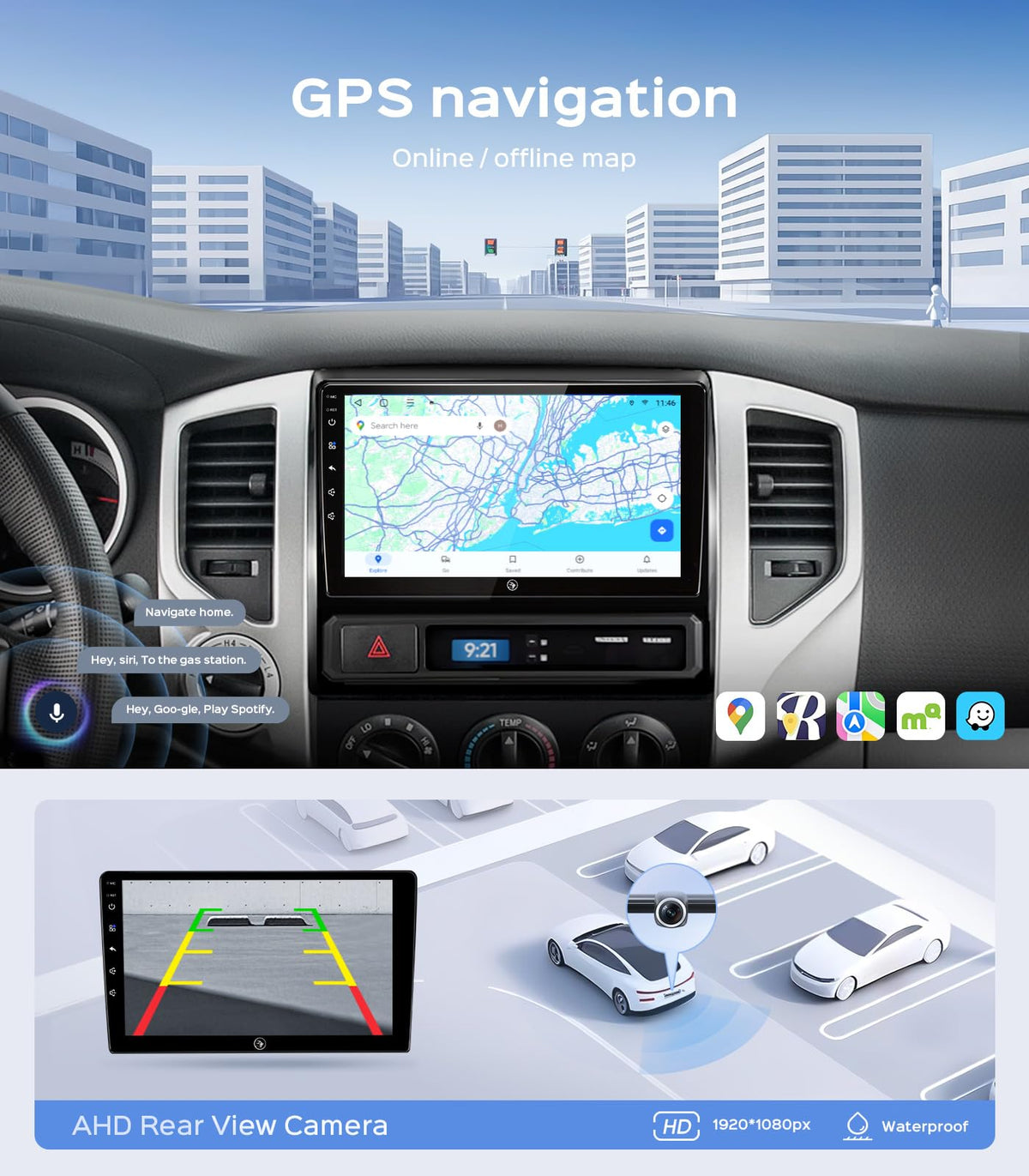 RUICAR Tacoma Android Auto wired and wireless for safer driving.