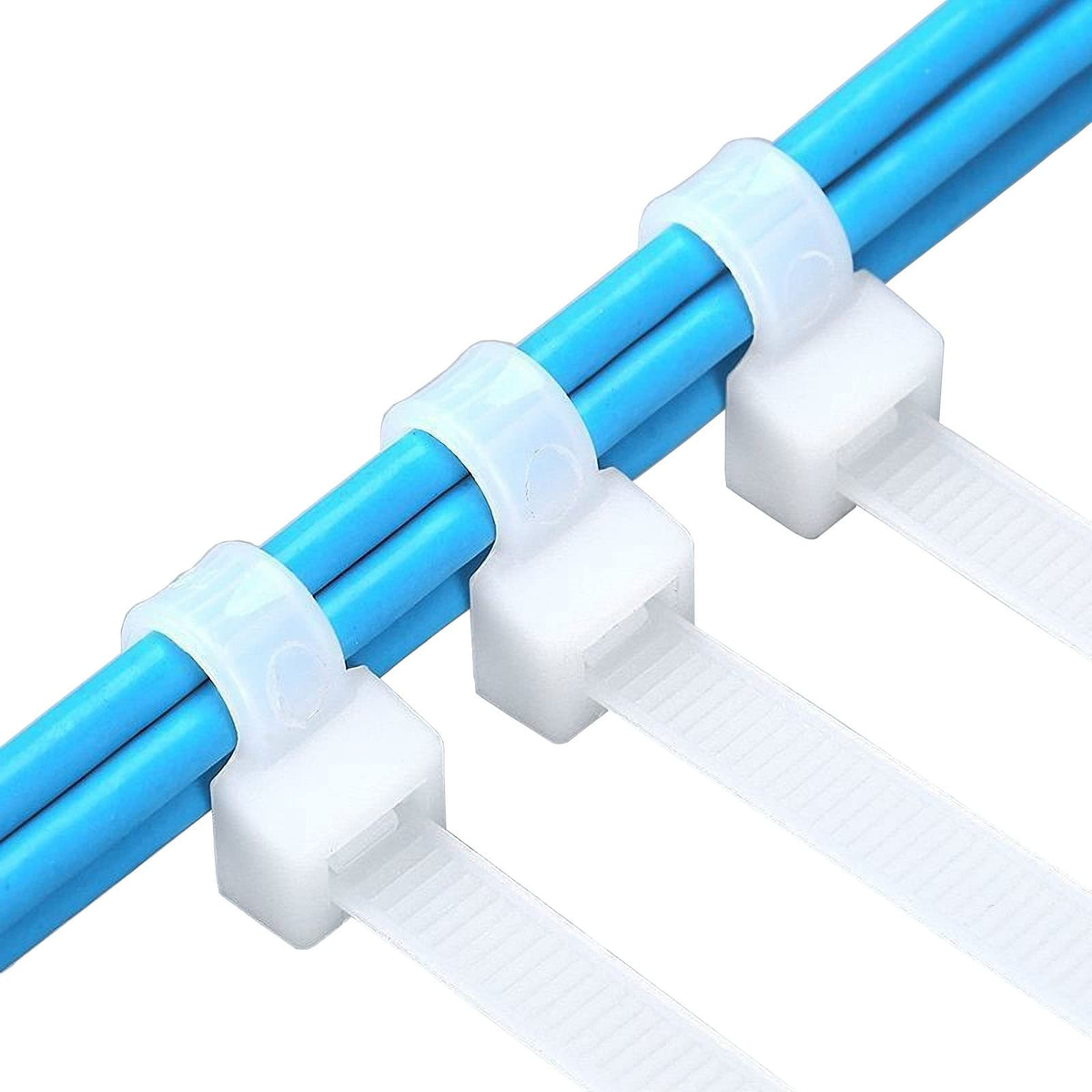 RUIHAO 36-inch white heavy-duty zip ties with 250lb tensile strength for cables.