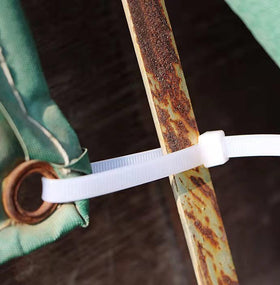 RUIHAO 36-inch white zip ties wide 10mm for versatile wire management.