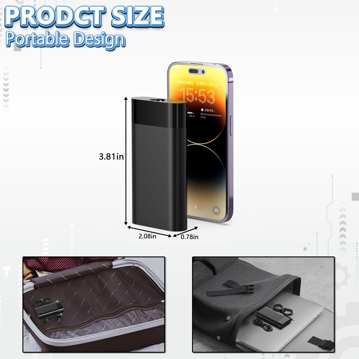Ruilezyo 65W Omnibook charger travel-ready compact design for on-the-go