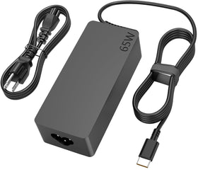 Ruilezyo 65W USB-C laptop charger powers Lenovo Yoga devices reliably.
