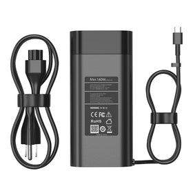 Ruilezyo front view of 140W USB‑C charger showing compact design and portability
