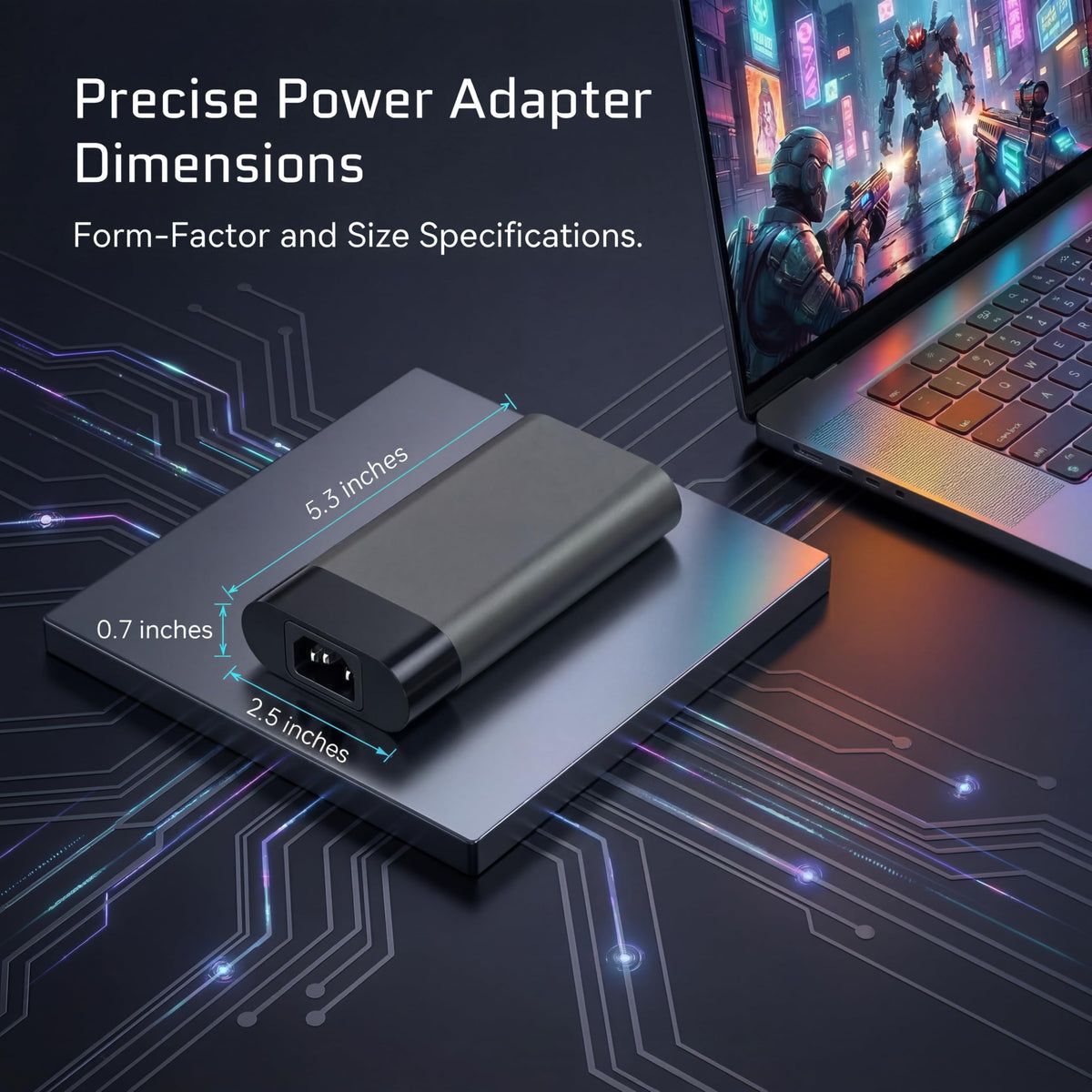 Ruilezyo adapter powering an HP laptop during gaming session reliably