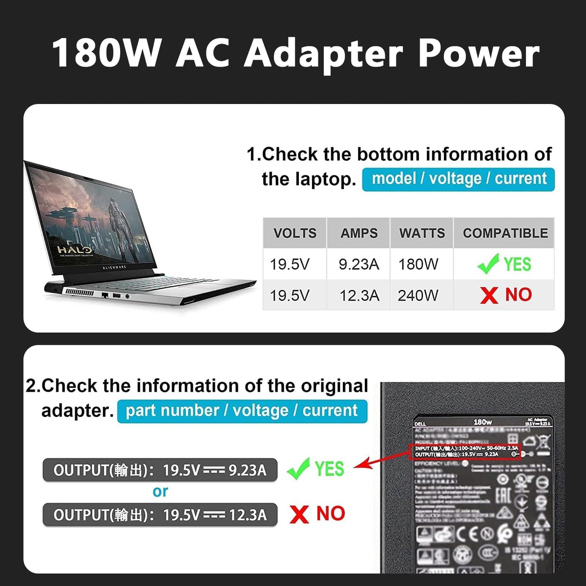 Ruilezyo charging an Alienware laptop during gaming, steady high-watt power