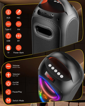 RUIMATECH battery port and phone charging illustrating power bank use
