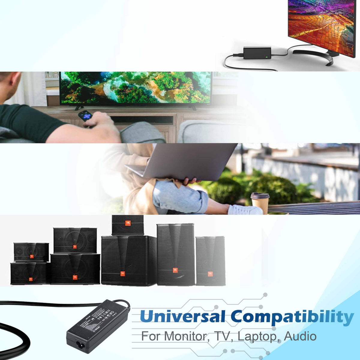 RUIQIU 19V power cord for Samsung UN32J5205 TV — safe, efficient energy delivery.