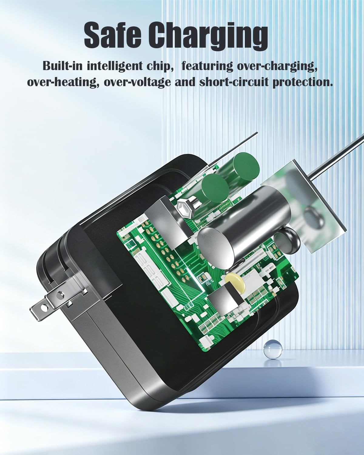 RUIQIU next to ruler showing compact size and easy portability