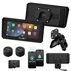 RUIST MOX68 wireless CarPlay and Android Auto on motorcycle dash for safer connectivity