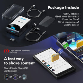 RUIZU 4.5-inch IPS touchscreen and long battery life on the go.