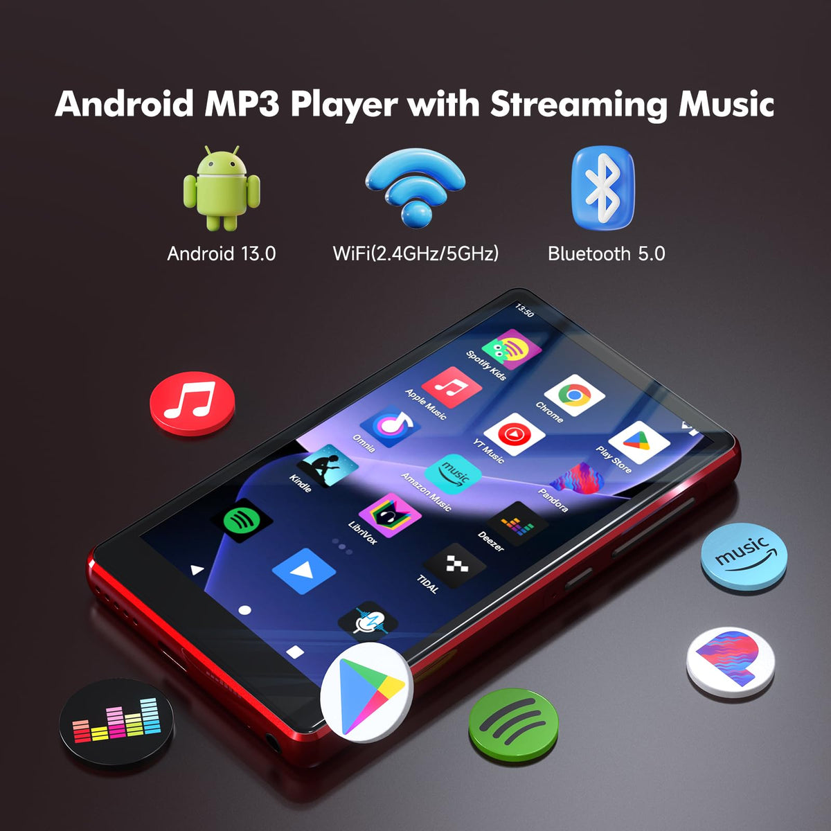 RUIZU 4.5-inch touchscreen display for easy navigation on the go.